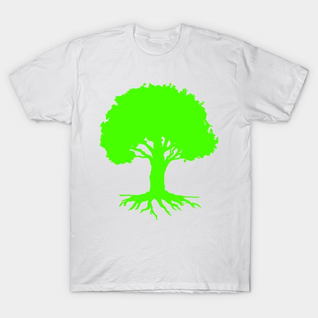 Tree,Well Rooted-Green Version T-Shirt by sketchbooksage